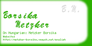 borsika metzker business card